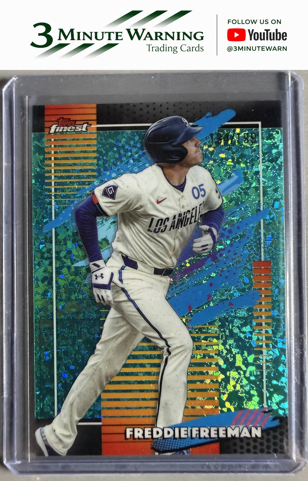 2026 Topps Finest #163 Freddie Freeman Aqua Mini Diamond /199 Uncommon