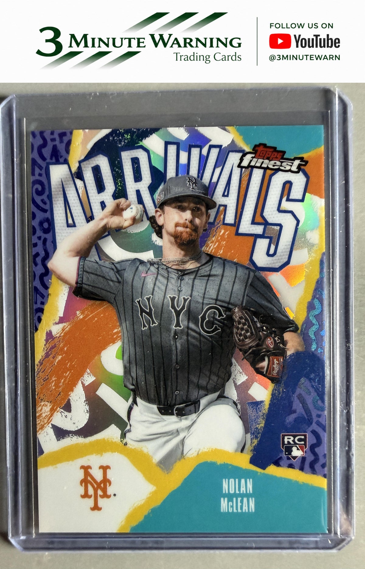 2026 Topps Finest #A-7 Nolan McLean Arrivals Refractor