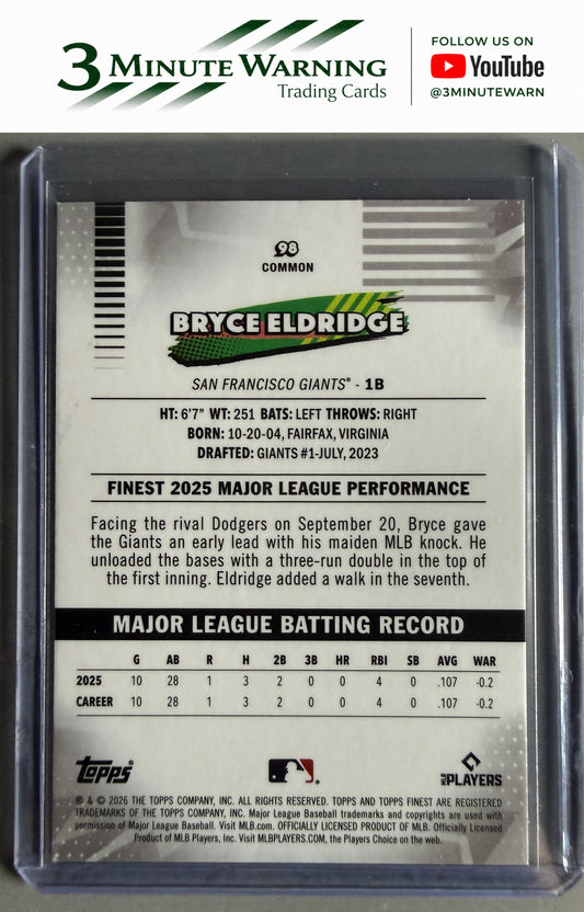 2026 Topps Finest #98 Bryce Eldridge Common