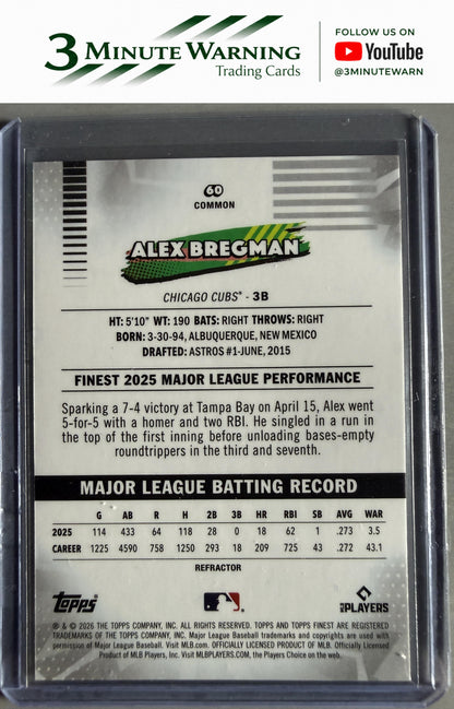 2026 Topps Finest #60 Alex Bregman Refractor Common
