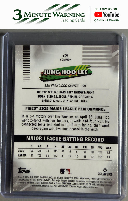 2026 Topps Finest #63 Jung Hoo Lee Common