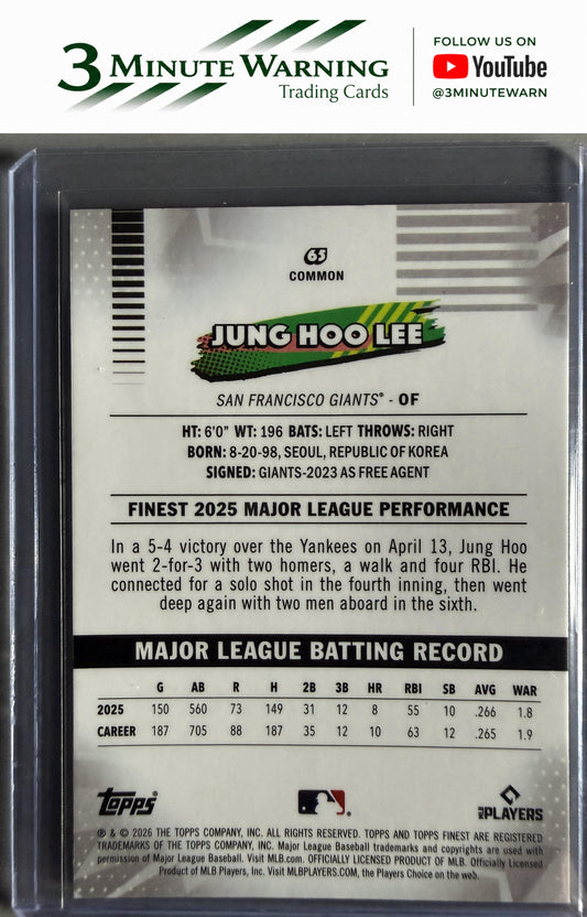 2026 Topps Finest #65 Jung Hoo Lee Common