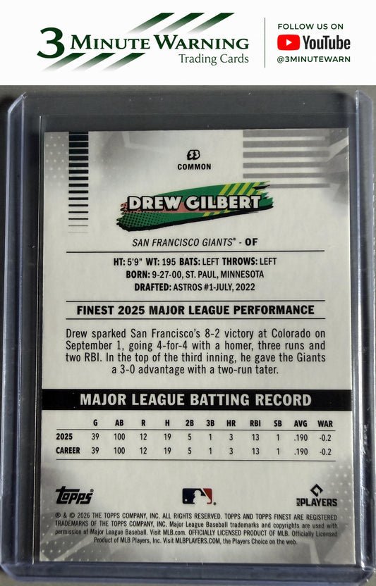 2026 Topps Finest #53 Drew Gilbert Common