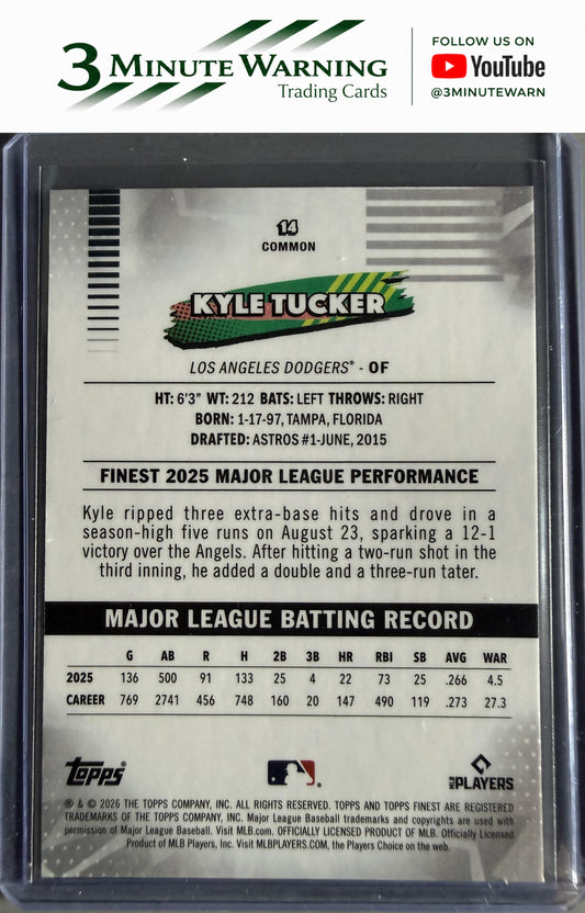 2026 Topps Finest #14 Kyle Tucker Common