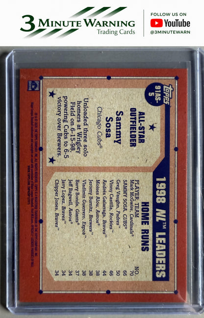 2026 Topps #91AS-5 Sammy Sosa 1991 Topps Baseball All-Stars Crackle (Series Two)