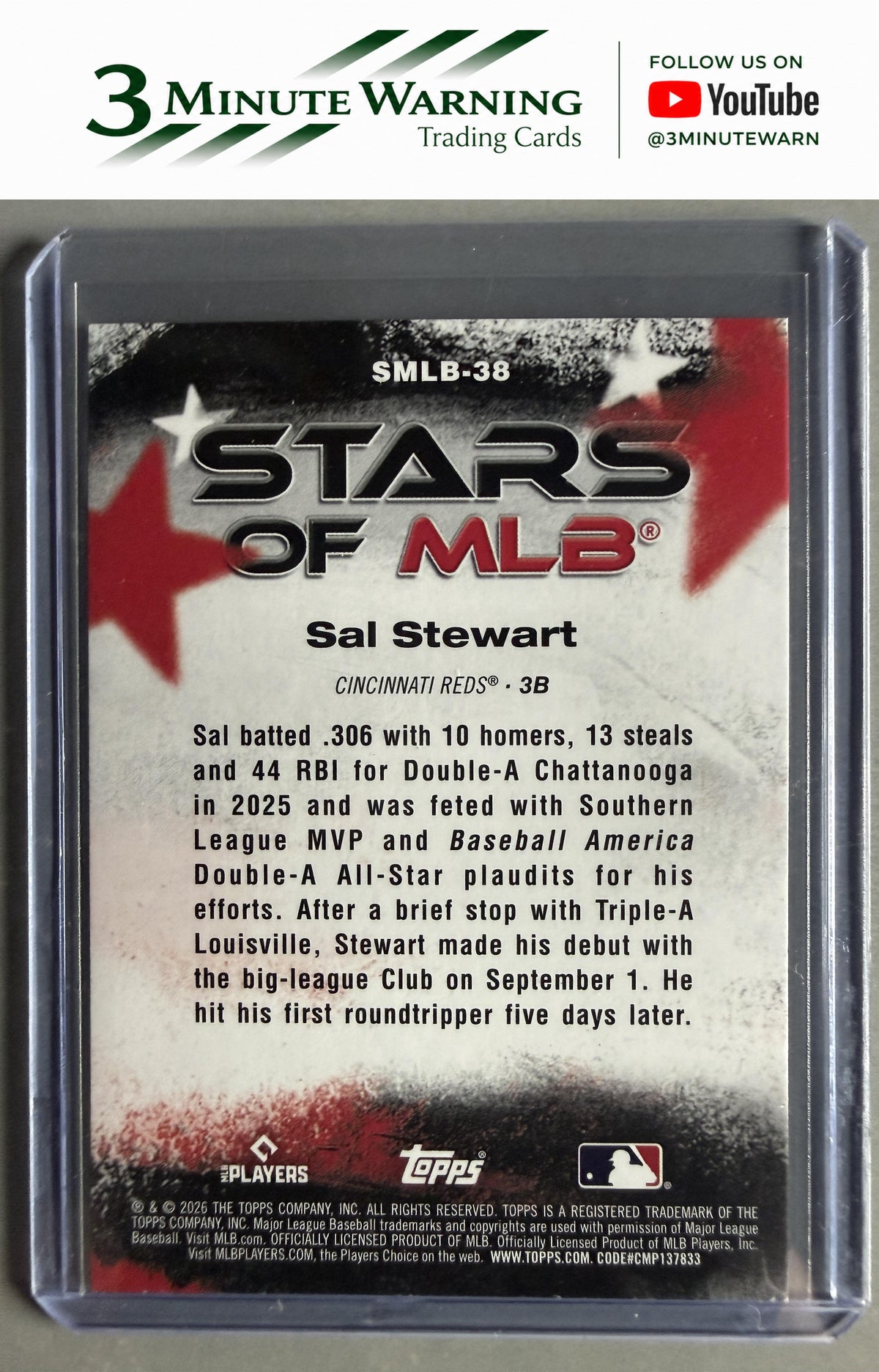2026 Topps #SMLB-38 Sal Stewart Stars of MLB