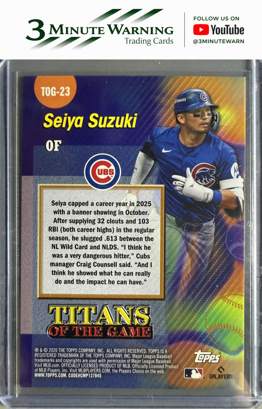 2026 Topps #TOG-23 Seiya Suzuki Titans of the Game