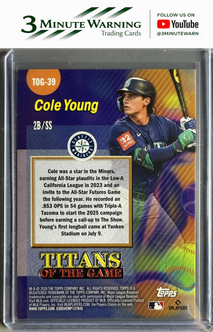 2026 Topps #TOG-39 Cole Young Titans of the Game