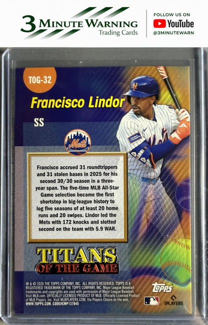 2026 Topps #TOG-32 Francisco Lindor Titans of the Game