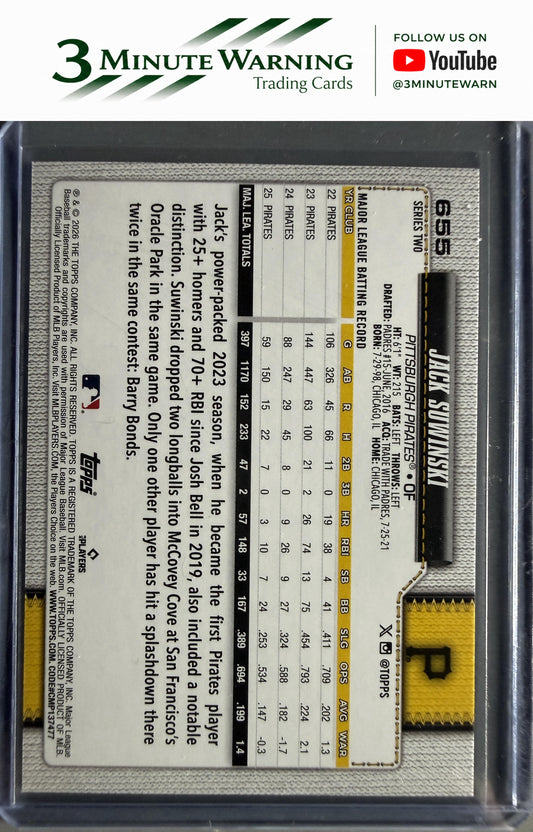 2026 Topps #655 Jack Suwinski Rainbow Foil