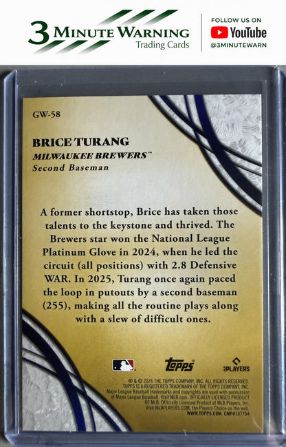 2026 Topps #GW-58 Brice Turang Glove Work