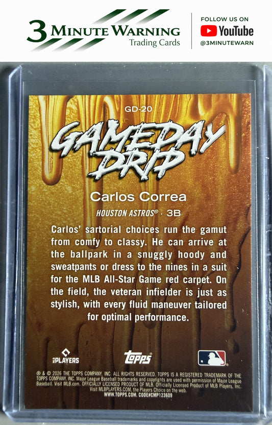 2026 Topps #GD-20 Carlos Correa Gameday Drip