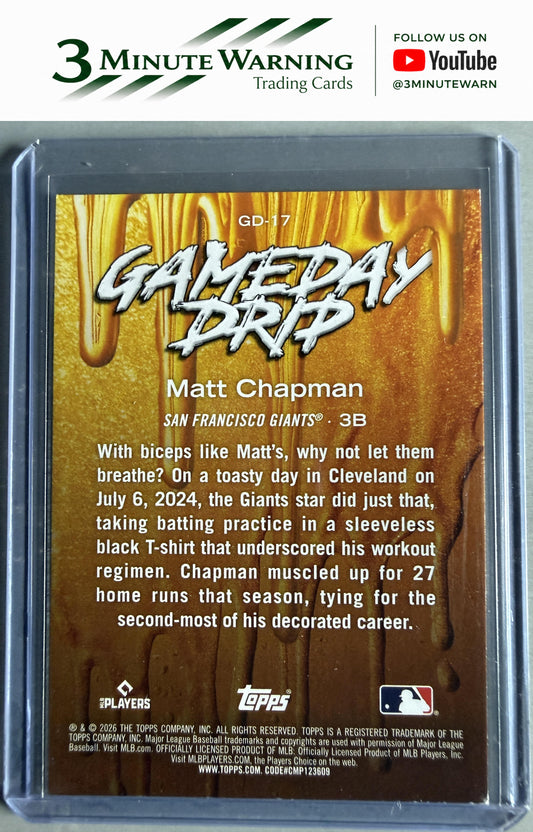 2026 Topps #GD-17 Matt Chapman Gameday Drip
