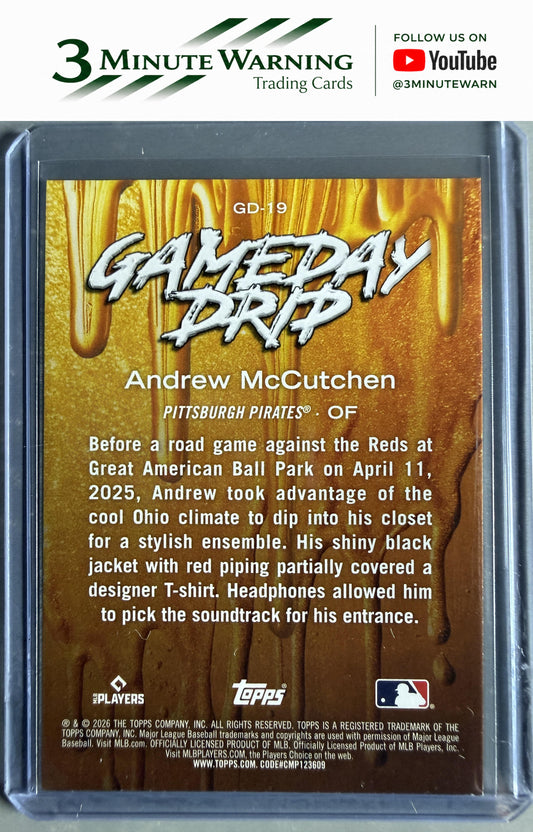 2026 Topps #GD-19 Andrew McCutchen Gameday Drip