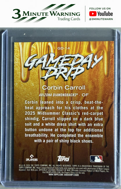 2026 Topps #GD-14 Corbin Carroll Gameday Drip