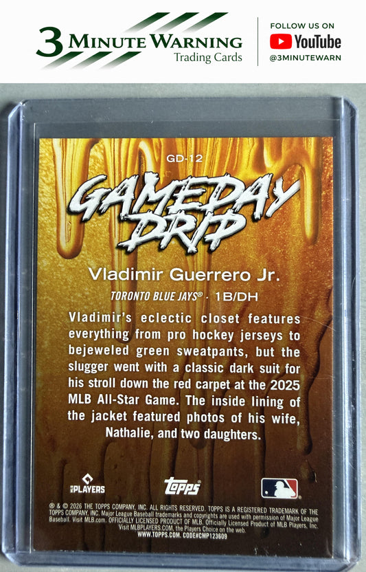 2026 Topps #GD-12 Vladimir Guerrero Jr. Gameday Drip
