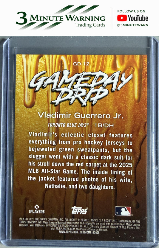 2026 Topps #GD-12 Vladimir Guerrero Jr. Gameday Drip
