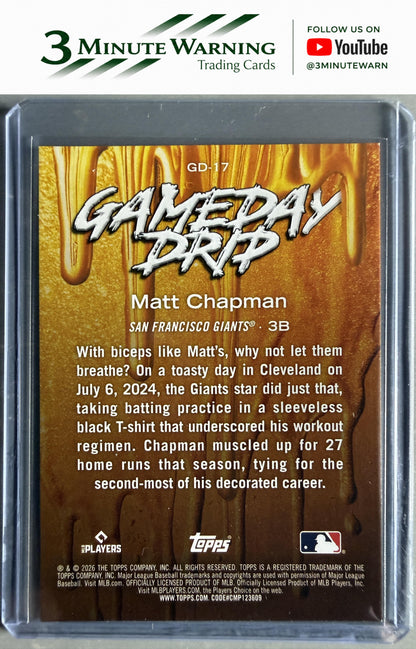 2026 Topps #GD-17 Matt Chapman Gameday Drip