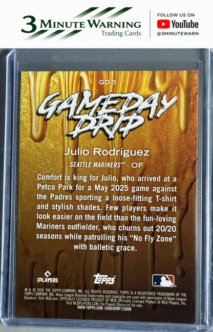 2026 Topps #GD-5 Julio Rodriguez Gameday Drip