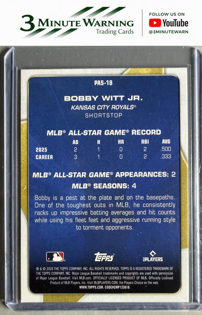 2026 Topps #PAS-18 Bobby Witt Jr. Perennial All Stars