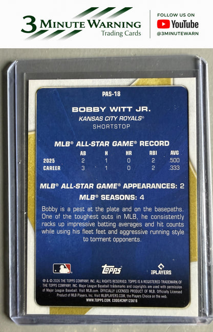 2026 Topps #PAS-18 Bobby Witt Jr. Perennial All Stars