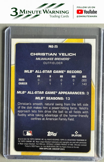 2026 Topps #PAS-25 Christian Yelich Perennial All Stars