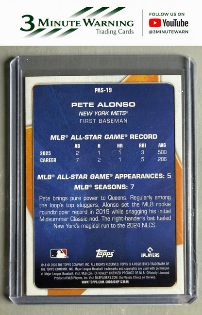 2026 Topps #PAS-19 Pete Alonso Perennial All Stars