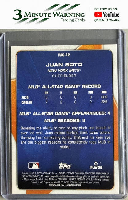 2026 Topps #PAS-12 Juan Soto Perennial All Stars