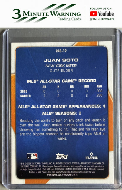 2026 Topps #PAS-12 Juan Soto Perennial All Stars