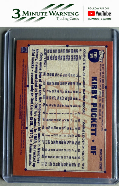 2026 Topps #T91-94 Kirby Puckett 1991 Topps Baseball (Series One)