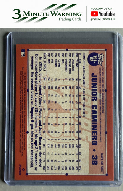 2026 Topps #T91-62 Junior Caminero 1991 Topps Baseball (Series One)