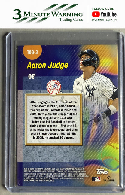 2026 Topps #TOG-3 Aaron Judge Titans of the Game