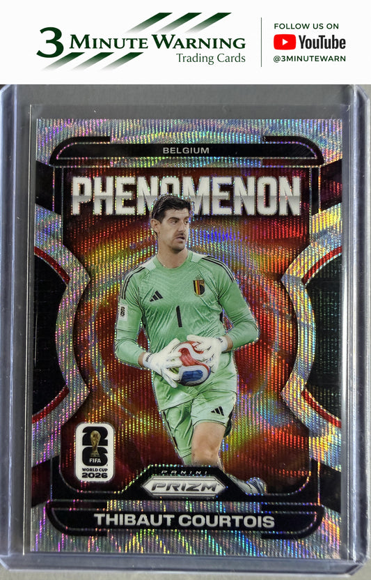 2026 Panini Prizm FIFA World Cup #14 Thibaut Courtois Phenomenon Wave Prizm