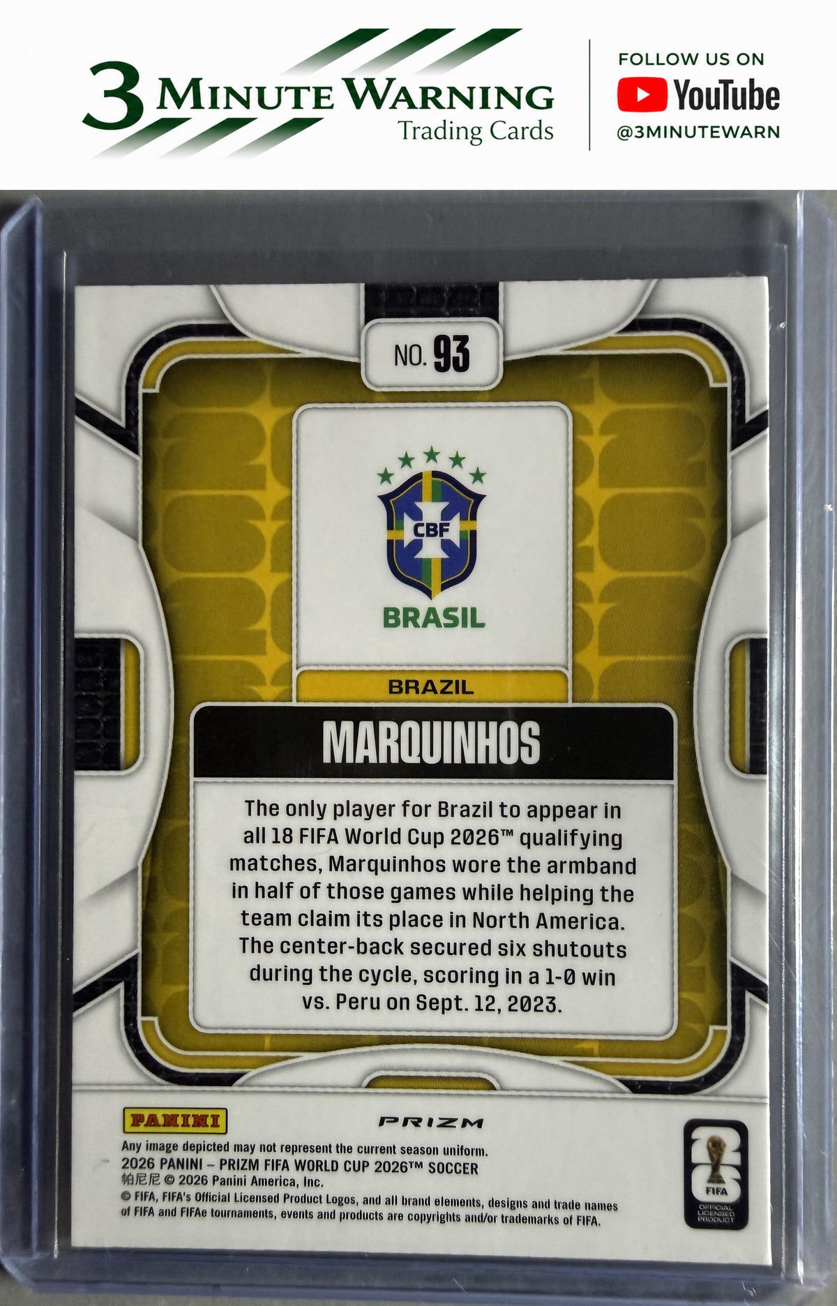 2026 Panini Prizm FIFA World Cup #93 Marquinhos Wave
