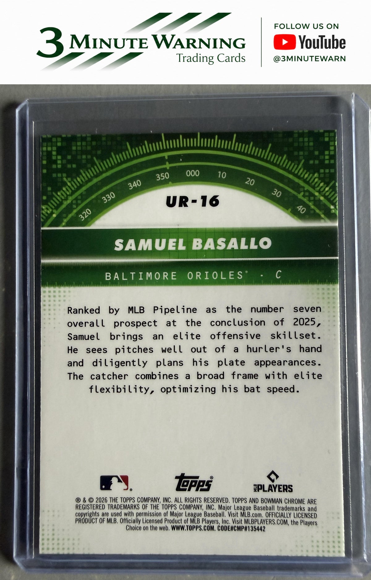 2026 Bowman #UR-16 Samuel Basallo Under the Radar