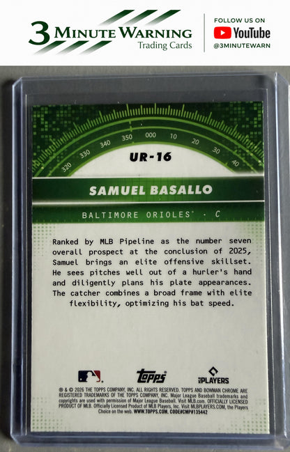 2026 Bowman #UR-16 Samuel Basallo Under the Radar