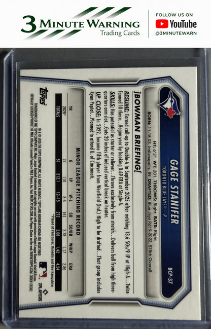 2026 Bowman #BCP-37 Gage Stanifer Chrome Prospects