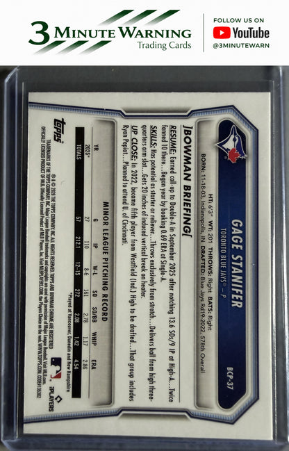 2026 Bowman #BCP-37 Gage Stanifer Chrome Prospects