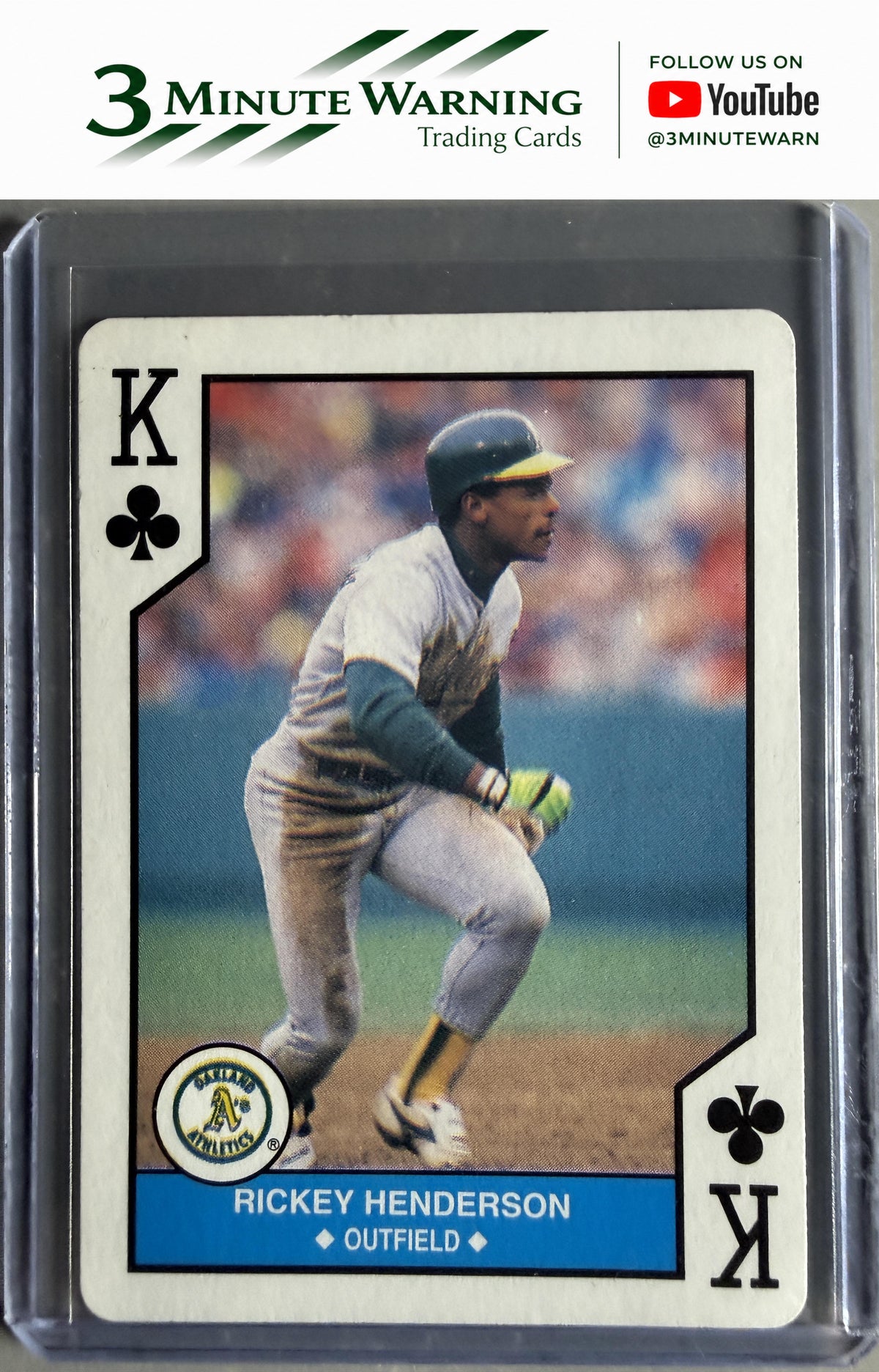 1990 U.S. Playing Card Co. Major League Playing Cards #K♣ Rickey Henderson