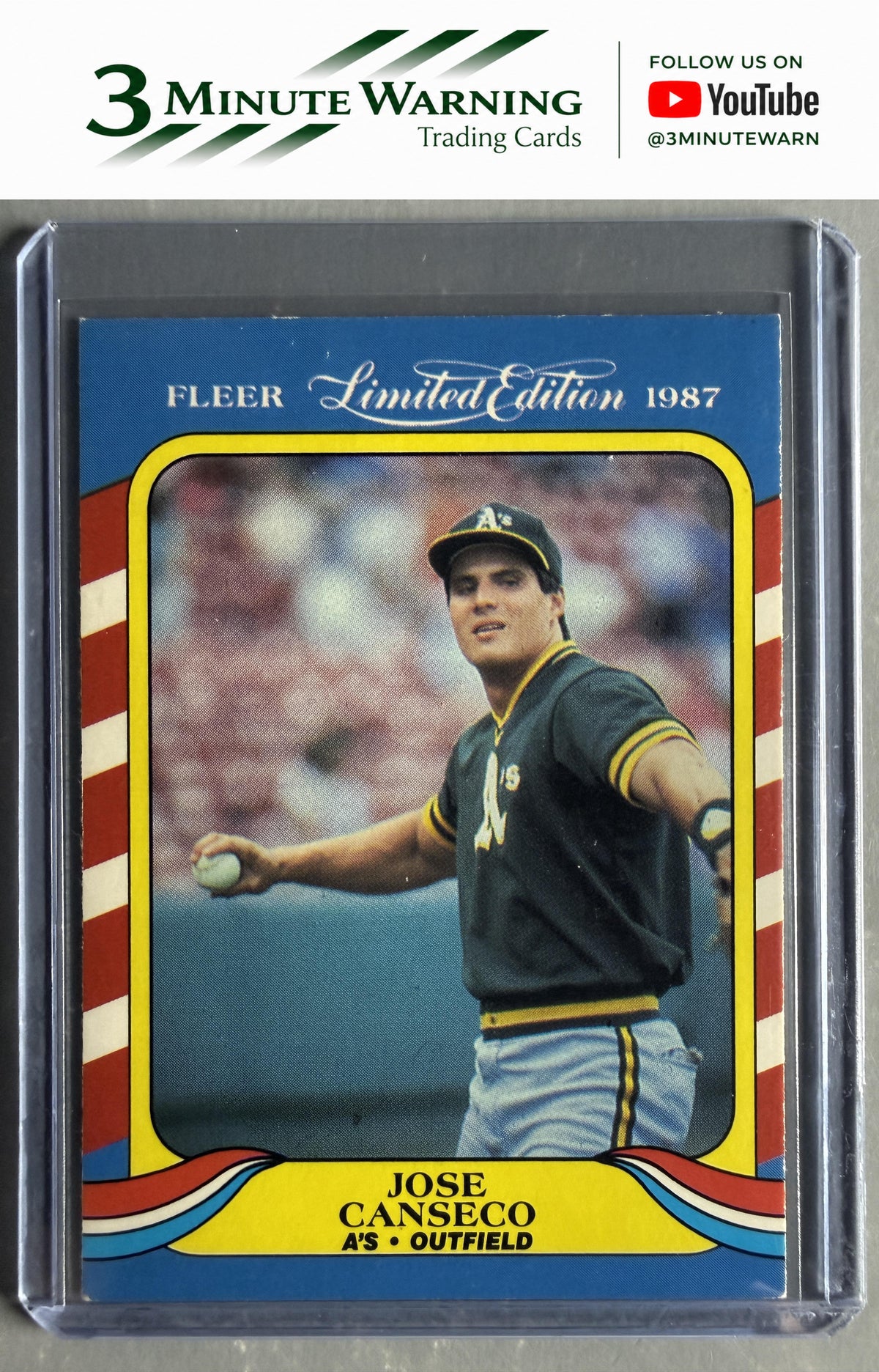 1987 Fleer Limited Edition #6 Jose Canseco