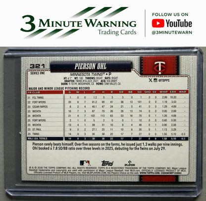 2026 Topps #321 Pierson Ohl Sandglitter