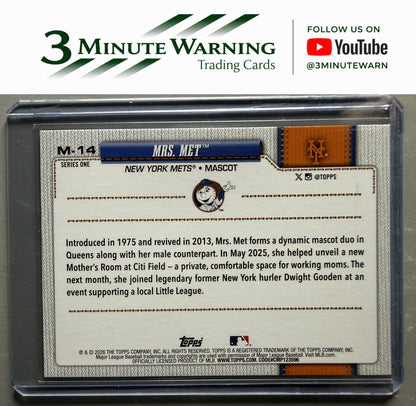 2026 Topps #M-14 Mrs. Met Mascots