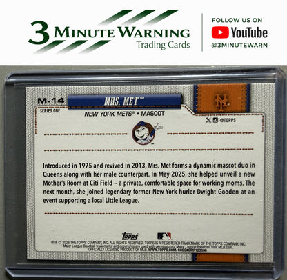 2026 Topps #M-14 Mrs. Met Mascots