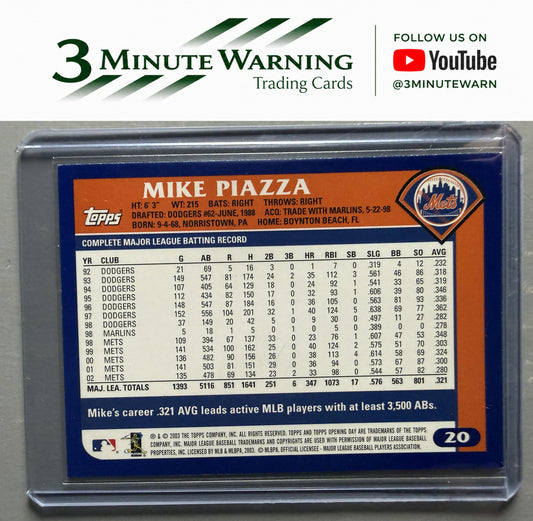 2003 Topps Opening Day #20 Mike Piazza