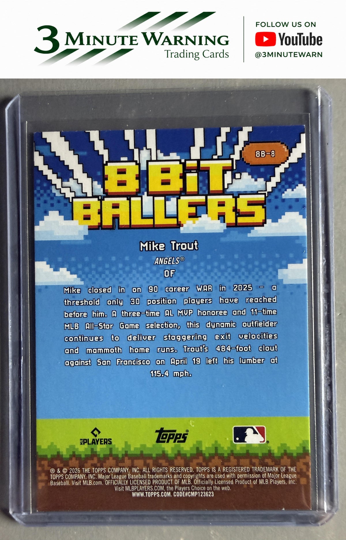 2026 Topps #8B-8 Mike Trout 8 Bit Ballers