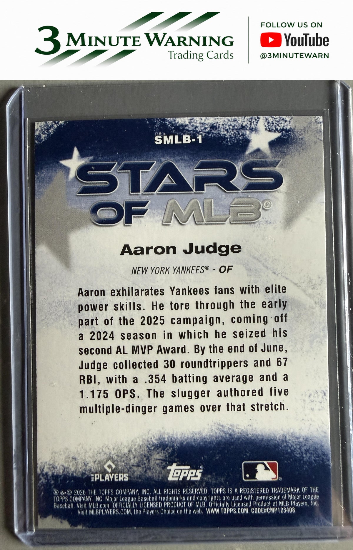 2026 Topps #SMLB-1 Aaron Judge Stars of MLB