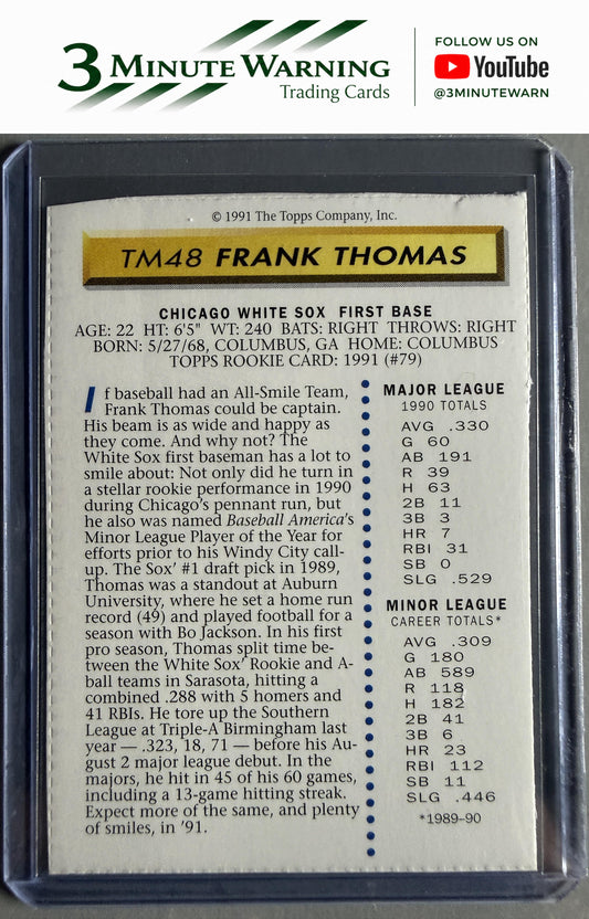 1991 Topps Magazine #TM48 Frank Thomas