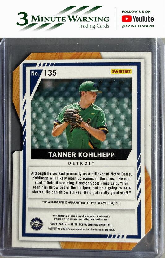 2021 Panini Elite Extra Edition #135 Tanner Kohlhepp Signatures