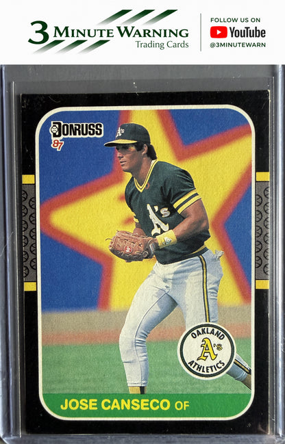 1987 Donruss #PC-12 Jose Canseco Wax Box Bottom Panel Singles
