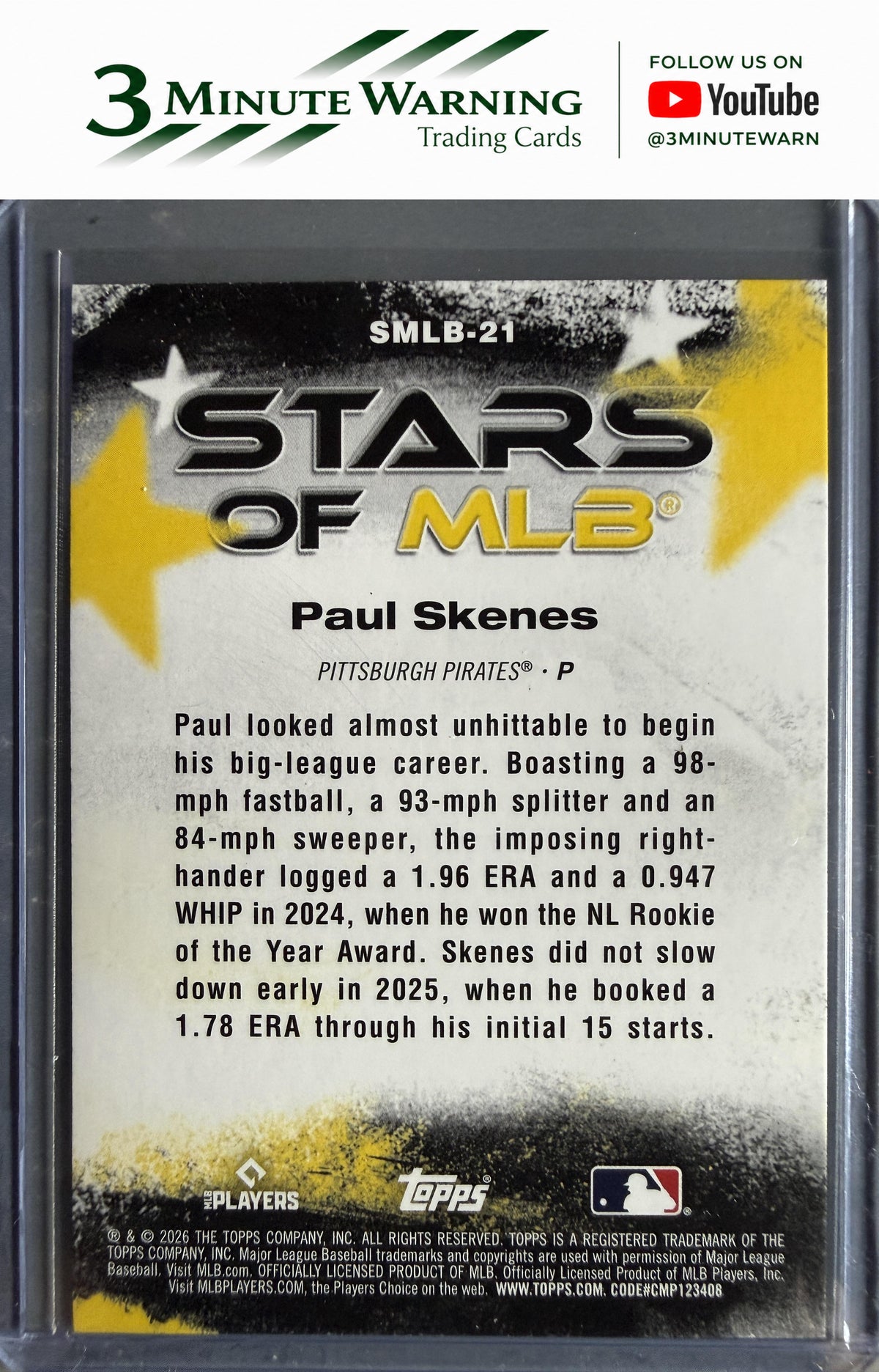 2026 Topps #SMLB-21 Paul Skenes Stars of MLB